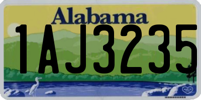 AL license plate 1AJ3235