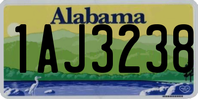 AL license plate 1AJ3238