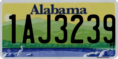 AL license plate 1AJ3239