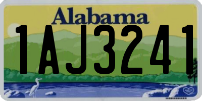 AL license plate 1AJ3241