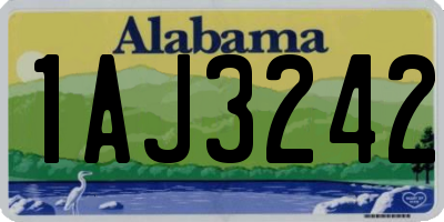 AL license plate 1AJ3242