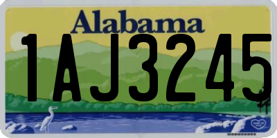 AL license plate 1AJ3245