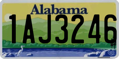 AL license plate 1AJ3246