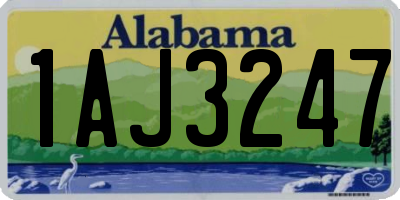 AL license plate 1AJ3247