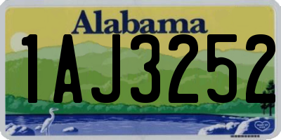 AL license plate 1AJ3252