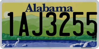 AL license plate 1AJ3255