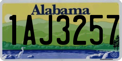 AL license plate 1AJ3257