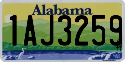 AL license plate 1AJ3259