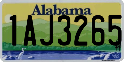 AL license plate 1AJ3265