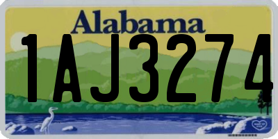 AL license plate 1AJ3274