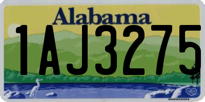 AL license plate 1AJ3275