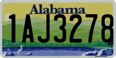 AL license plate 1AJ3278