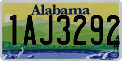 AL license plate 1AJ3292