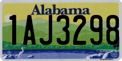 AL license plate 1AJ3298