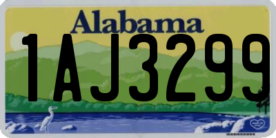 AL license plate 1AJ3299