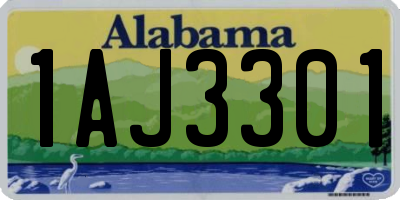 AL license plate 1AJ3301