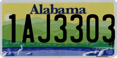 AL license plate 1AJ3303