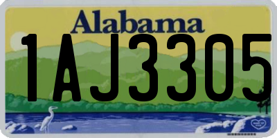 AL license plate 1AJ3305
