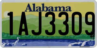 AL license plate 1AJ3309