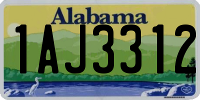 AL license plate 1AJ3312