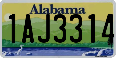 AL license plate 1AJ3314