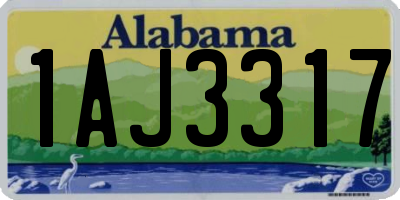 AL license plate 1AJ3317