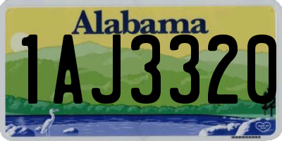AL license plate 1AJ3320