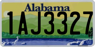 AL license plate 1AJ3327