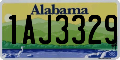 AL license plate 1AJ3329