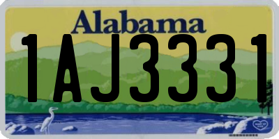 AL license plate 1AJ3331