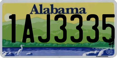 AL license plate 1AJ3335