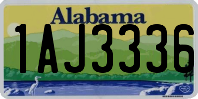 AL license plate 1AJ3336