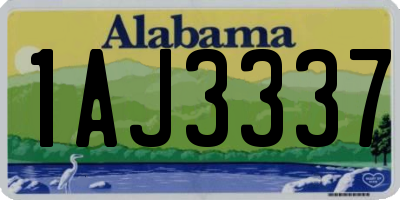 AL license plate 1AJ3337
