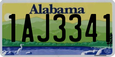 AL license plate 1AJ3341