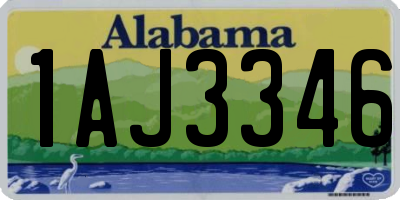 AL license plate 1AJ3346
