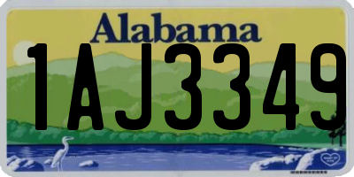 AL license plate 1AJ3349