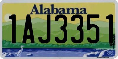 AL license plate 1AJ3351