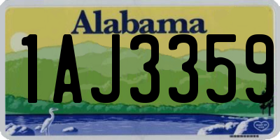 AL license plate 1AJ3359