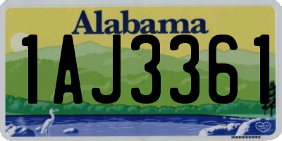 AL license plate 1AJ3361