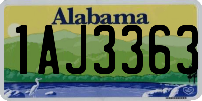 AL license plate 1AJ3363