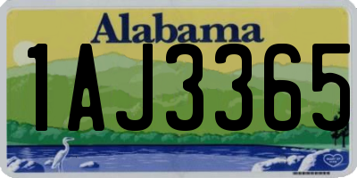 AL license plate 1AJ3365
