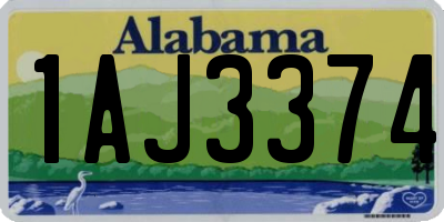 AL license plate 1AJ3374