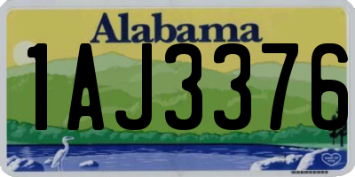 AL license plate 1AJ3376
