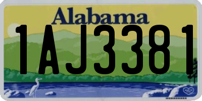 AL license plate 1AJ3381