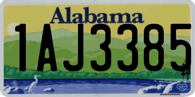 AL license plate 1AJ3385