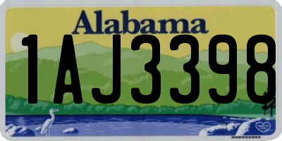AL license plate 1AJ3398