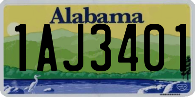 AL license plate 1AJ3401