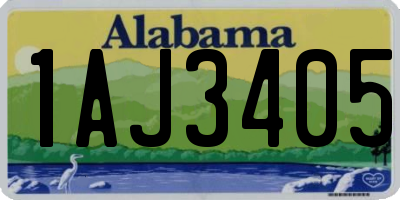 AL license plate 1AJ3405