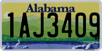 AL license plate 1AJ3409