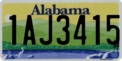 AL license plate 1AJ3415